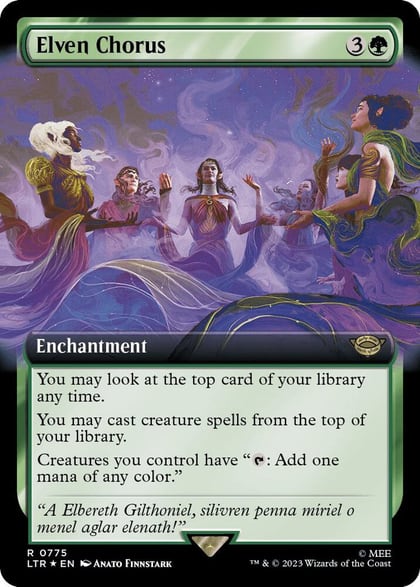 Elven Chorus (Extended Art) (Surge Foil), Universes Beyond: The Lord of the Rings: Tales of Middle-earth 775