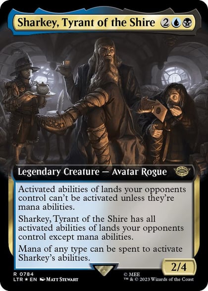Sharkey, Tyrant of the Shire (Extended Art) (Surge Foil), Universes Beyond: The Lord of the Rings: Tales of Middle-earth 784