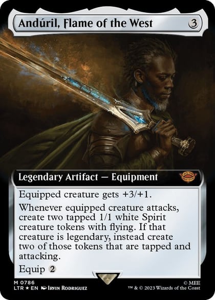 Anduril, Flame of the West (Extended Art) (Surge Foil), Universes Beyond: The Lord of the Rings: Tales of Middle-earth 786