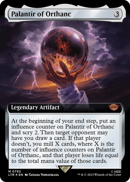Palantir of Orthanc (Extended Art) (Surge Foil), Universes Beyond: The Lord of the Rings: Tales of Middle-earth 792