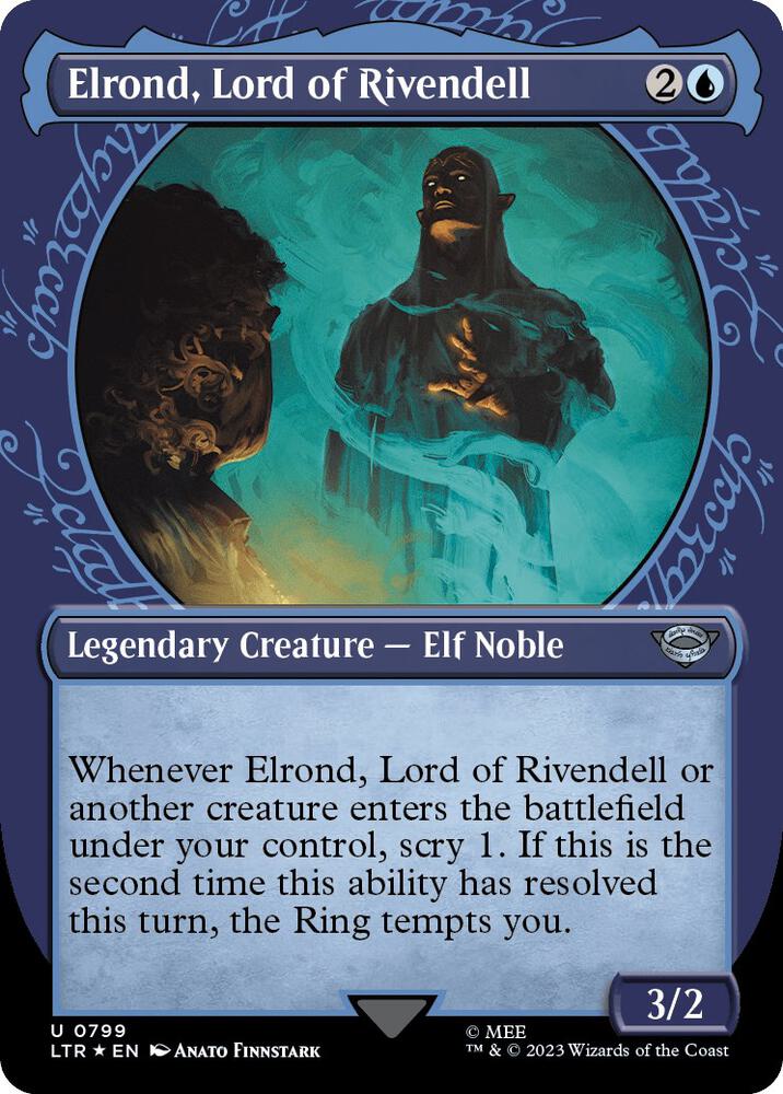 Elrond, Lord of Rivendell (Showcase) (Surge Foil), Universes Beyond: The Lord of the Rings: Tales of Middle-earth 799
