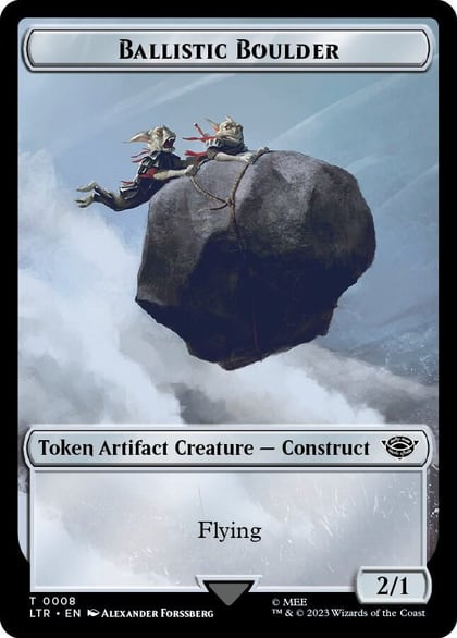 Ballistic Boulder // Food (0010) Double-Sided Token, Universes Beyond: The Lord of the Rings: Tales of Middle-earth 8 // 10