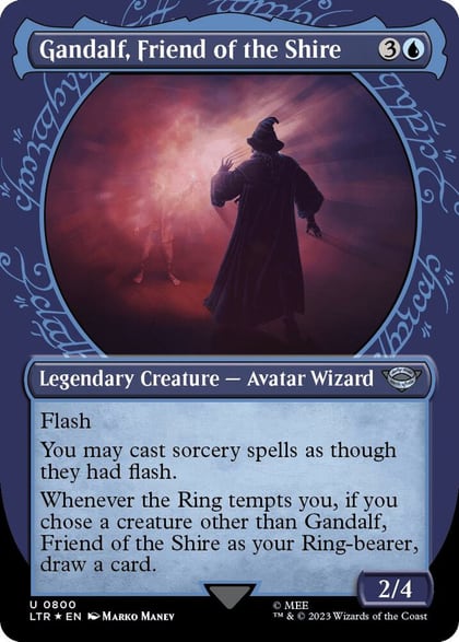 Gandalf, Friend of the Shire (Showcase) (Surge Foil), Universes Beyond: The Lord of the Rings: Tales of Middle-earth 800