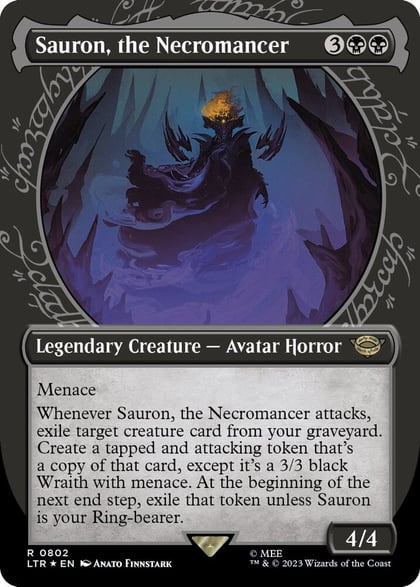 Sauron, the Necromancer (Showcase) (Surge Foil), Universes Beyond: The Lord of the Rings: Tales of Middle-earth 802