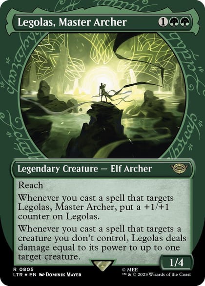 Legolas, Master Archer (Showcase) (Surge Foil), Universes Beyond: The Lord of the Rings: Tales of Middle-earth 805