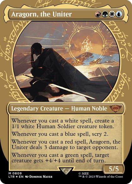 Aragorn, the Uniter (Showcase) (Surge Foil), Universes Beyond: The Lord of the Rings: Tales of Middle-earth 809
