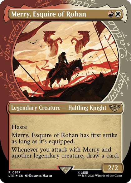 Merry, Esquire of Rohan (Showcase) (Surge Foil), Universes Beyond: The Lord of the Rings: Tales of Middle-earth 817