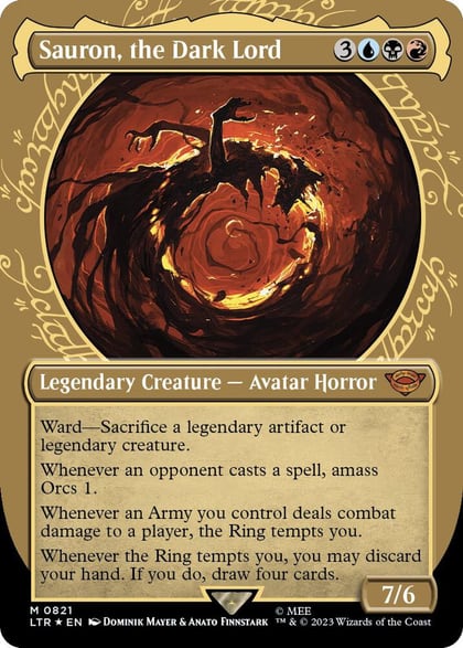 Sauron, the Dark Lord (Showcase) (Surge Foil), Universes Beyond: The Lord of the Rings: Tales of Middle-earth 821