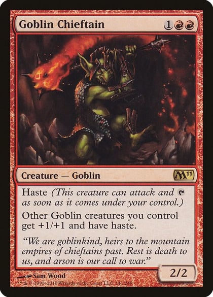 Goblin Chieftain, Magic 2011 (M11) 141