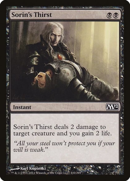 Sorin's Thirst, Magic 2012 (M12) 110