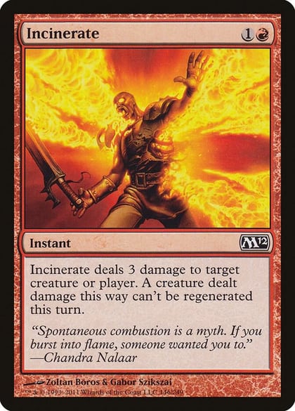 Incinerate, Magic 2012 (M12) 146