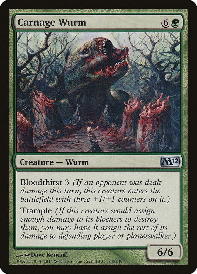Carnage Wurm, Magic 2012 (M12) 168