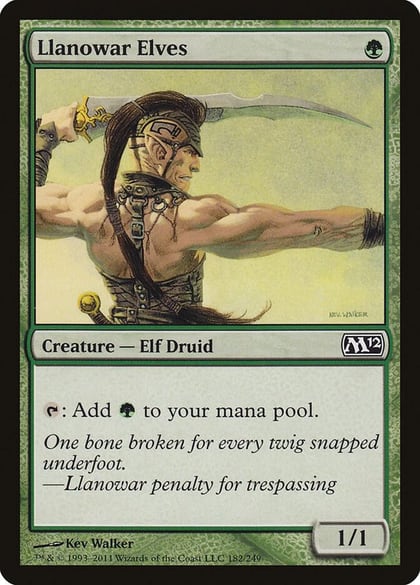 Llanowar Elves, Magic 2012 (M12) 182