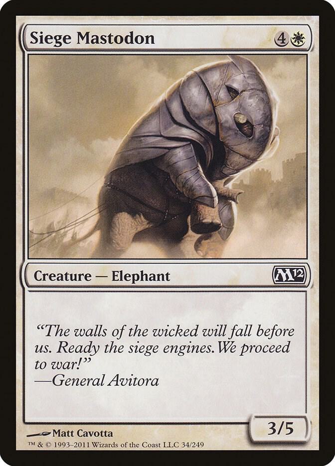 Siege Mastodon, Magic 2012 (M12) 34