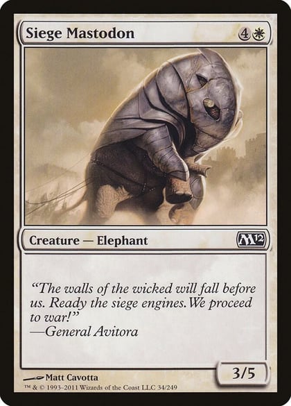 Siege Mastodon, Magic 2012 (M12) 34