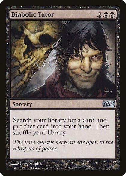 Diabolic Tutor, Magic 2012 (M12) 92