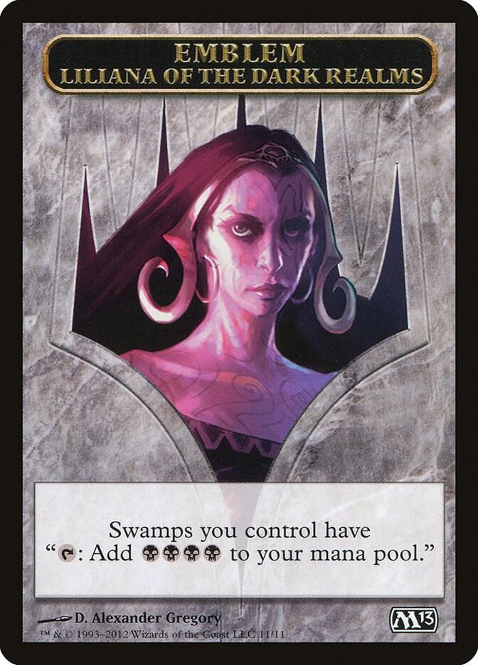 Emblem - Liliana of the Dark Realms, Magic 2013 (M13) 11