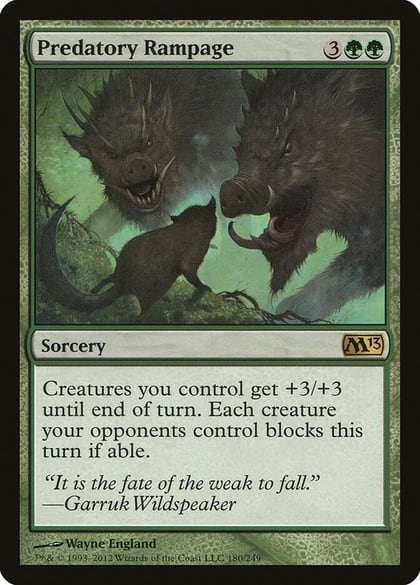 Predatory Rampage, Magic 2013 (M13) 180