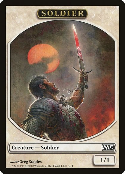 Soldier Token, Magic 2013 (M13) 3