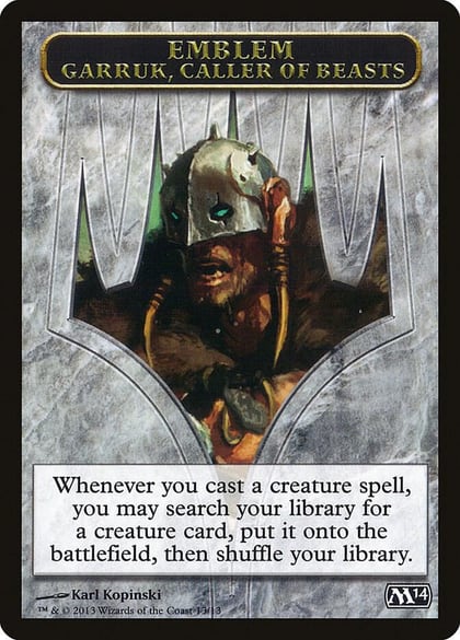 Emblem - Garruk, Caller of Beasts, Magic 2014 (M14) 13