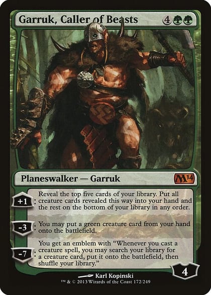 Garruk, Caller of Beasts, Magic 2014 (M14) 172