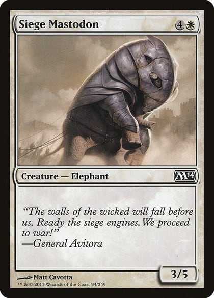 Siege Mastodon, Magic 2014 (M14) 34