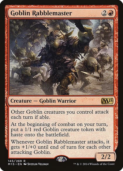 Goblin Rabblemaster, Magic 2015 (M15) 145