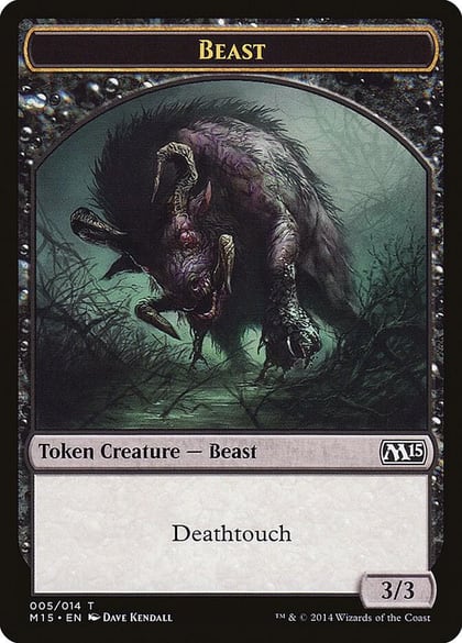 Beast Token (Black), Magic 2015 (M15) 5