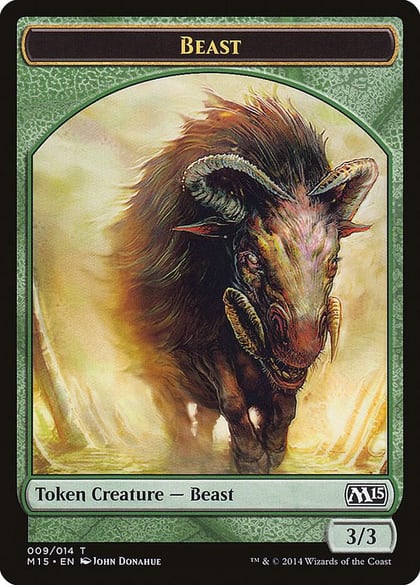 Beast Token (Green), Magic 2015 (M15) 9