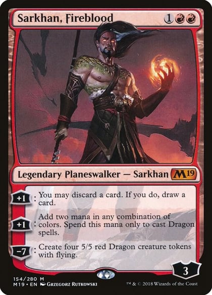 Sarkhan, Fireblood, Core Set 2019 154