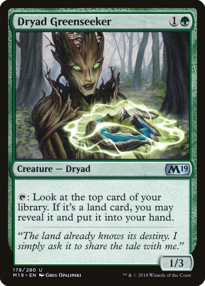 Dryad Greenseeker, Core Set 2019 178