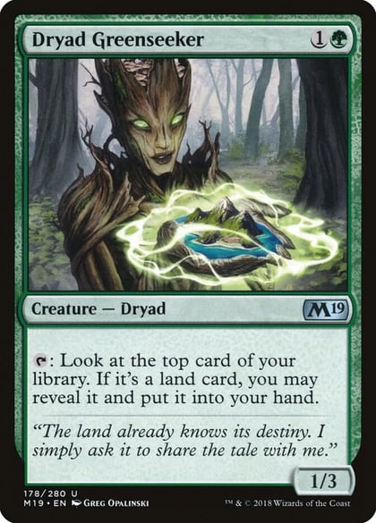 Dryad Greenseeker, Core Set 2019 178
