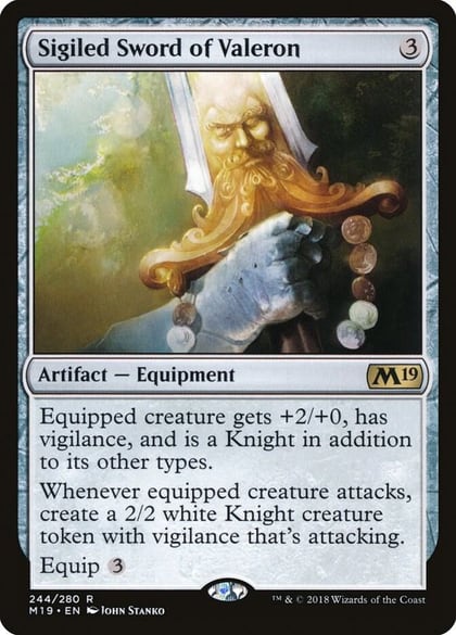 Sigiled Sword of Valeron, Core Set 2019 244