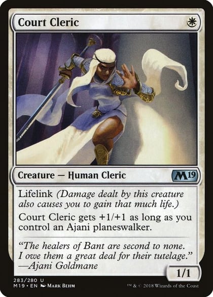 Court Cleric, Core Set 2019 283