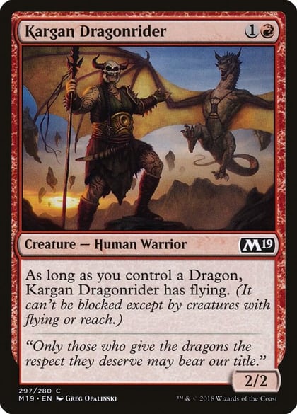 Kargan Dragonrider, Core Set 2019 297