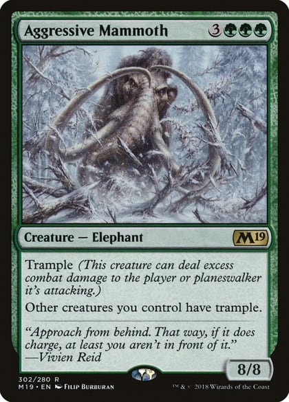 Aggressive Mammoth, Core Set 2019 302