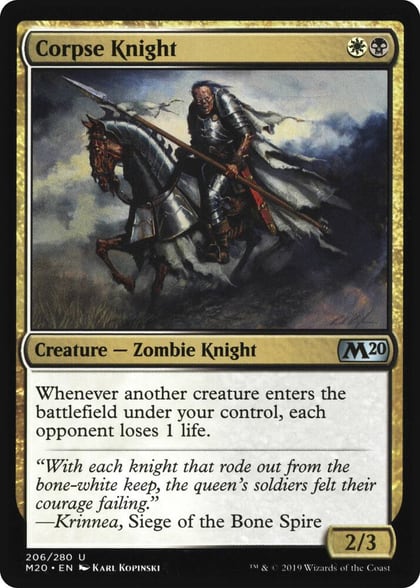 Corpse Knight (2/3 Misprint), Core Set 2020 206