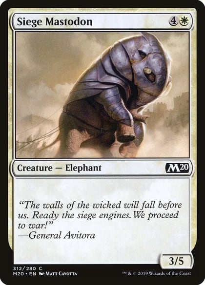 Siege Mastodon, Core Set 2020 312