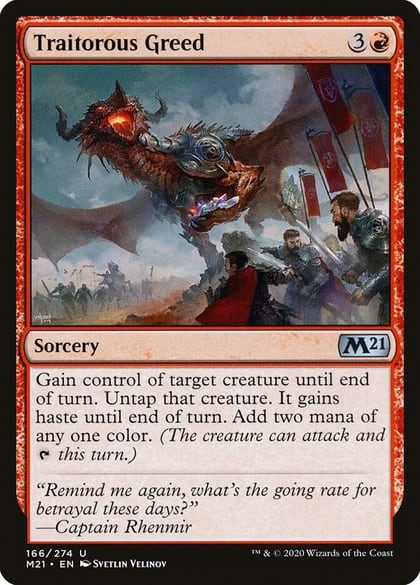 Traitorous Greed, Core Set 2021 166