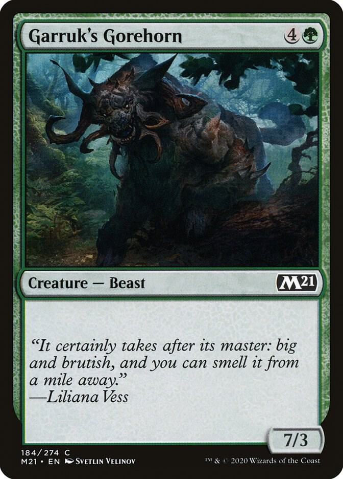 Garruk's Gorehorn, Core Set 2021 184
