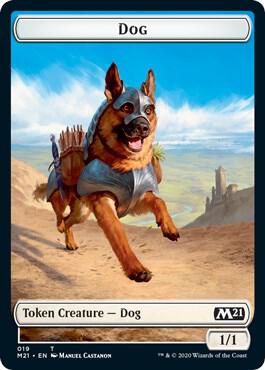 Dog // Weird Double-Sided Token, Core Set 2021 19 // 13
