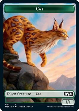 Cat (020) // Zombie Double-Sided Token, Core Set 2021 20 // 7