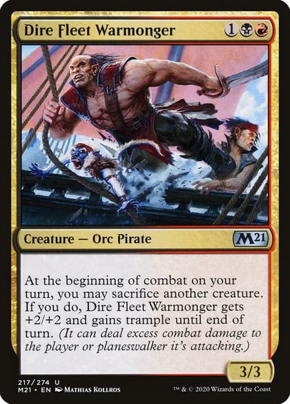 Dire Fleet Warmonger, Core Set 2021 217