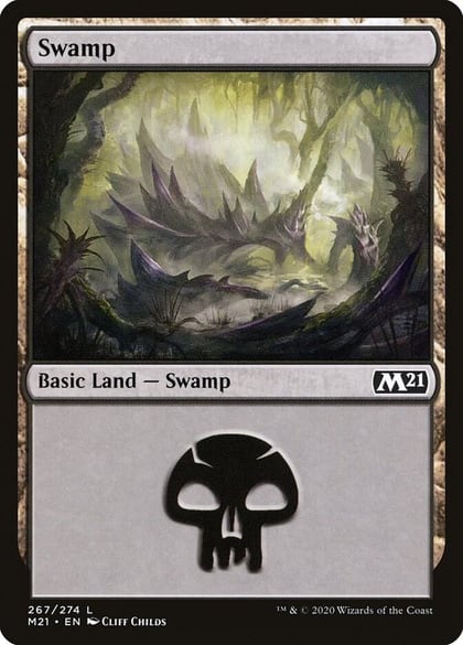 Swamp (267), Core Set 2021 267