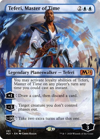 Teferi, Master of Time (Borderless), Core Set 2021 281