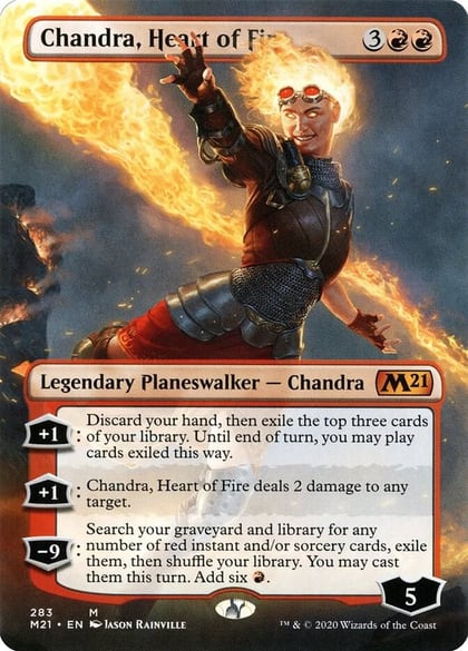 Chandra, Heart of Fire (Borderless), Core Set 2021 283