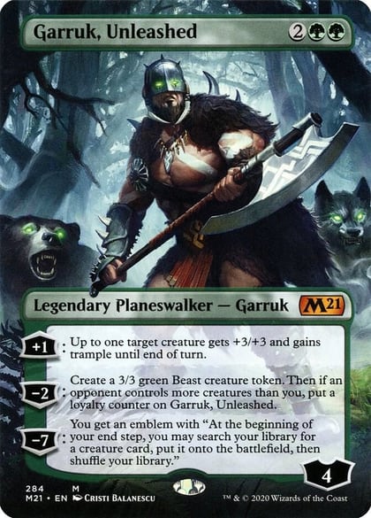 Garruk, Unleashed (Borderless), Core Set 2021 284