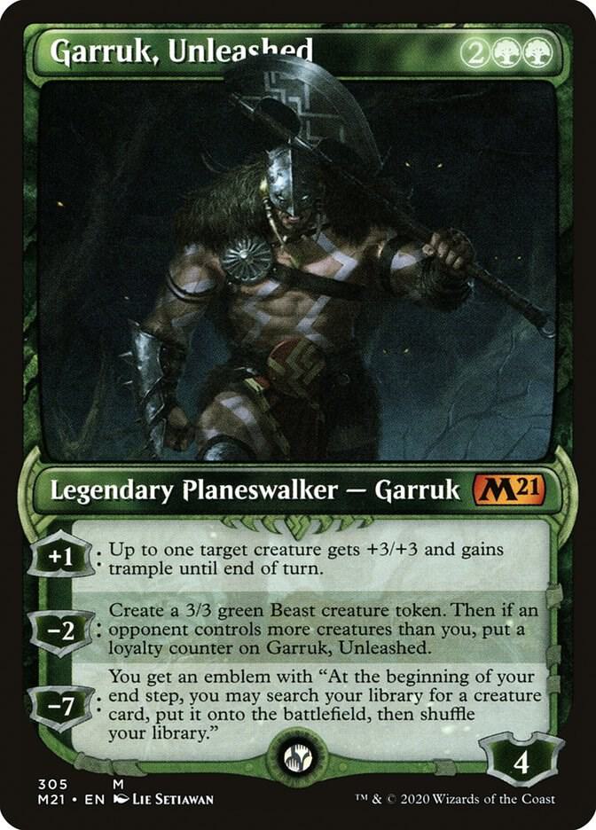 Garruk, Unleashed (Showcase), Core Set 2021 305