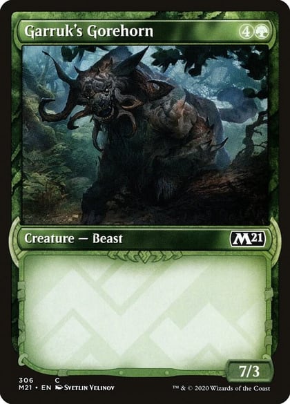 Garruk's Gorehorn (Showcase), Core Set 2021 306