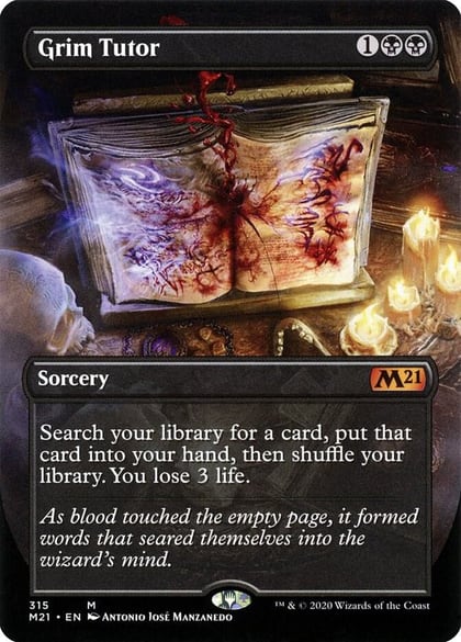 Grim Tutor (Alternate Art), Core Set 2021 315